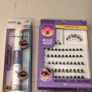 Kiss Falscara and imPRESS Lash Multipack - Purple and White